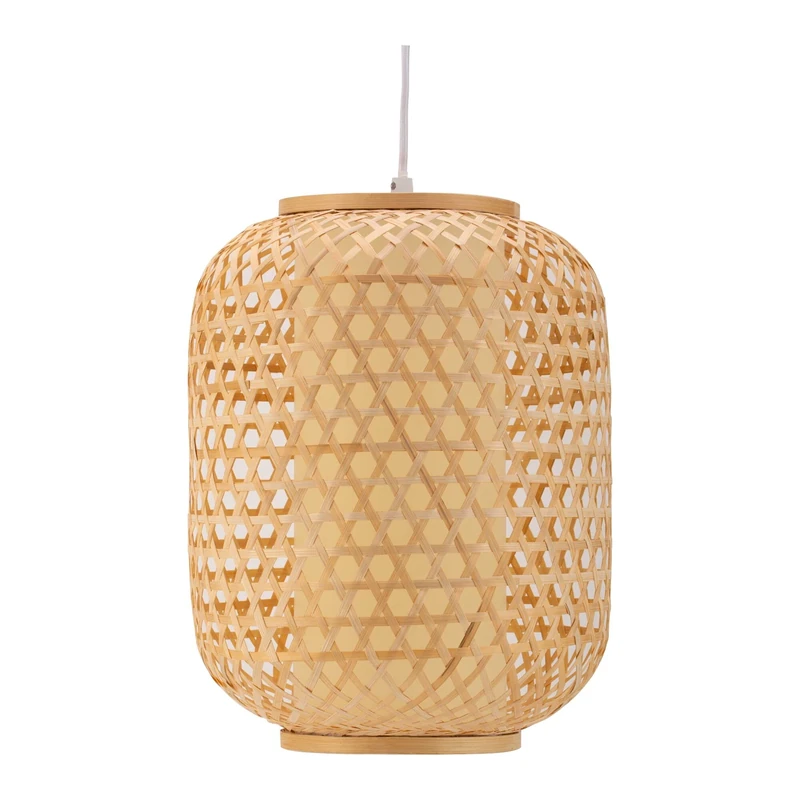 Pauleen 48202 Woody Delight Pendant luminaire max. 20 watt Beige, White, Bamboo, Plastic, Metal E27