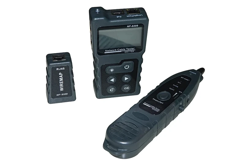 Link LKMS15 Tester with Digital Display for Network Cables and Poe with Probe Cables Undertrack