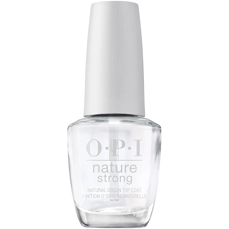OPI Nature Strong Nail Polish Quick Dry Vegan Nail Varnish with Long-Lasting Results, Made with Natural Ingredients, Clear Nail Polish Top Coat, 15ml