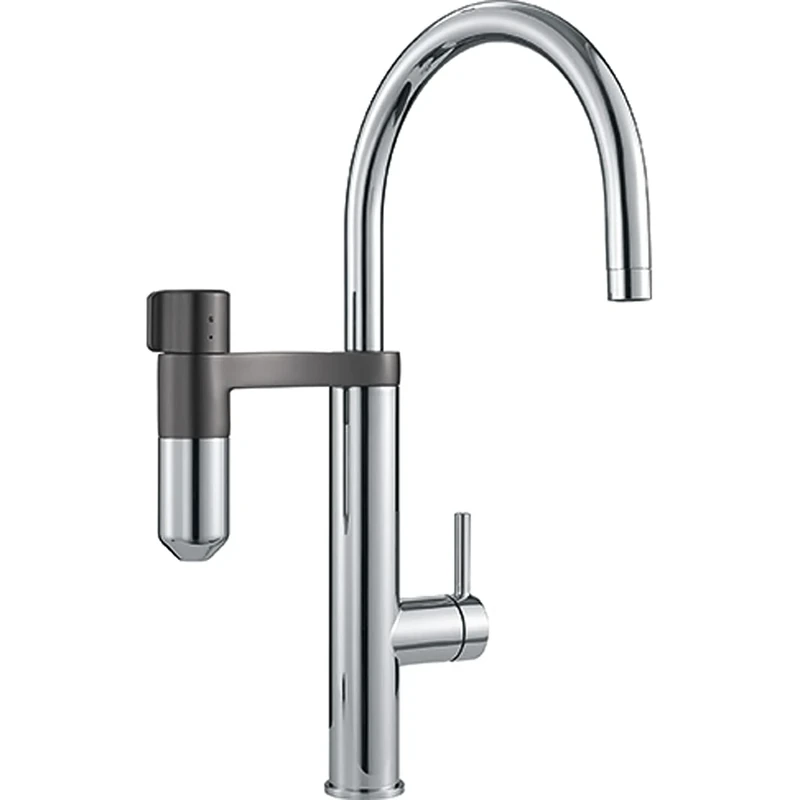 Kitchen Sink tap with Fixed spout and Filter System from franke Vital J - Chrome/Gun Metal - 120.0621.229