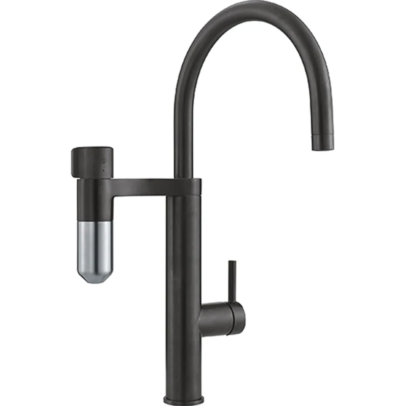 Franke 120.0621.312 Vital J-Black Optical Steel Kitchen Sink tap with Fixed spout and Filter System Sleet steel-120.0621