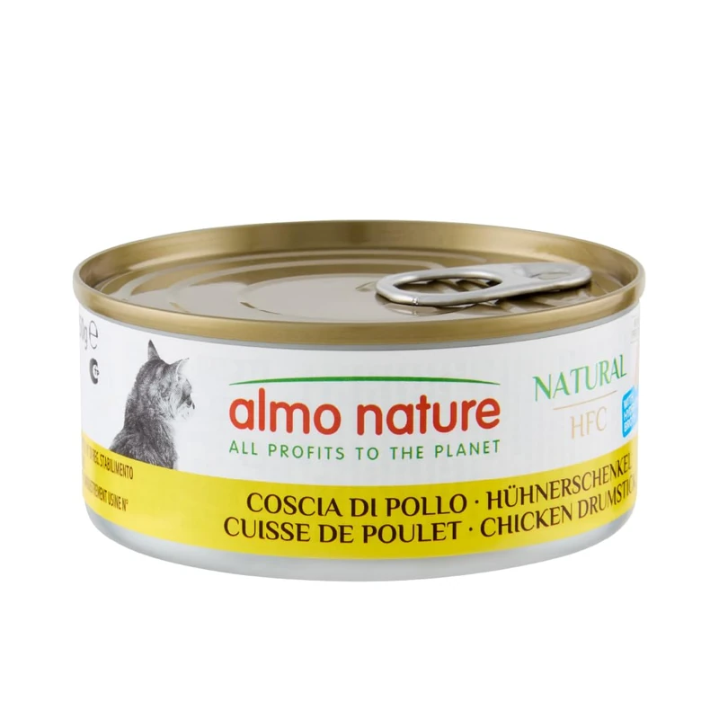 Almo Nature HFC Natural - Wet Cat Food for Cats - Chicken Drumstick - 150g (Pack of 24)