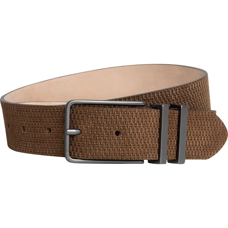 Hackett London Men's Pique Print Belt, Brown (Brown), 28
