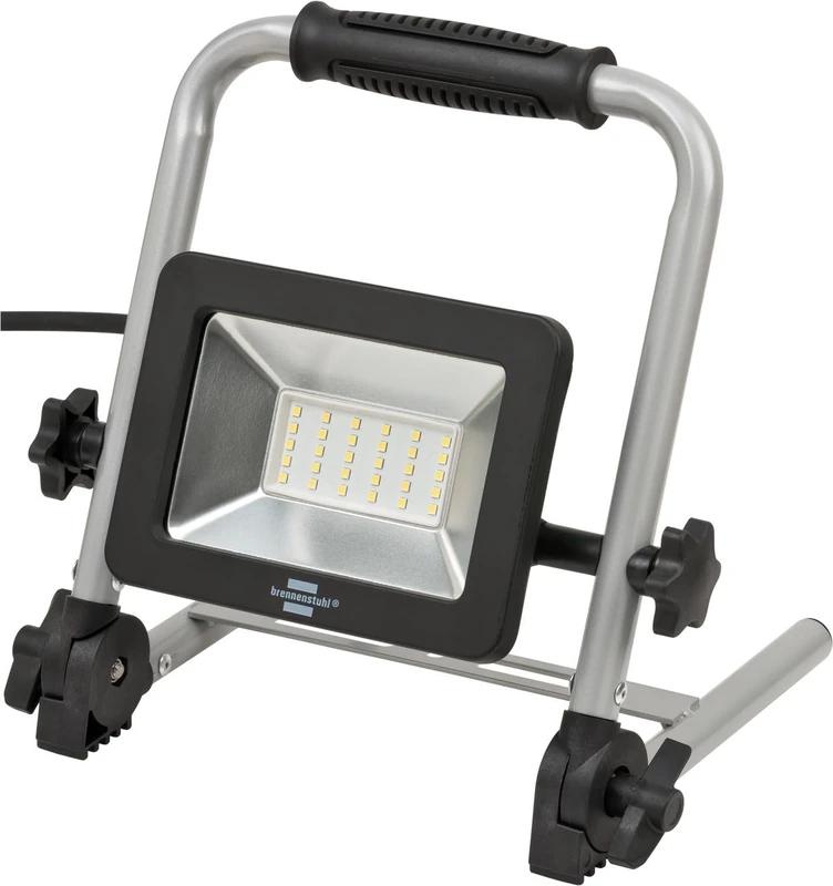 Brennenstuhl LED Construction Spotlight EL 2050 M (30 W, 2700 lm, 6500 K, IP65, LED Work Spotlight with 1.5 m Cable, Folding Frame)