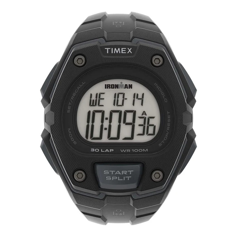 Timex Ironman Men's Classic 45mm Digital Full Black Watch TW5M46100 - Image 1