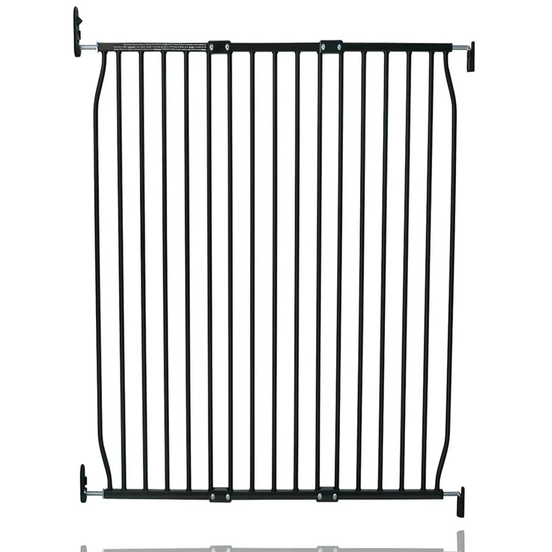 Safetots Extra Tall Eco Screw Fit Baby Gate, Black, 100cm - 110cm, 100cm Tall Stair Safety Gate, Easy Install