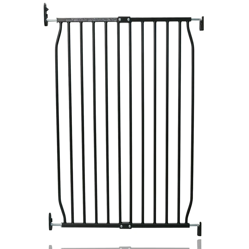 Safetots Extra Tall Eco Screw Fit Baby Gate, Black, 70cm - 80cm, Extra Tall Gate 100cm in Height, Stair Gate for Baby, Screw Fitted Safety Gate, Easy Installation