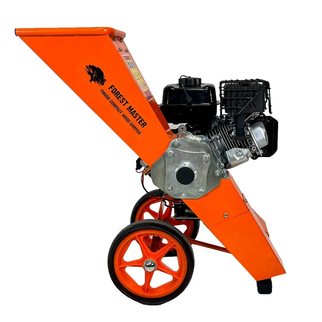 Forest Master FM6DD-MUL Compact 6HP Petrol Wood Chipper, Shredder & Mulcher - Self-Feeding Design, Chips Wood & Branches Up to 50mm – Ideal for Garden Green Waste (Mulcher)