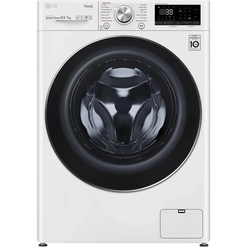 LG V9 FWV917WTSE TurboWash 360 10.5kg/7kg Freestanding Washer Dryer