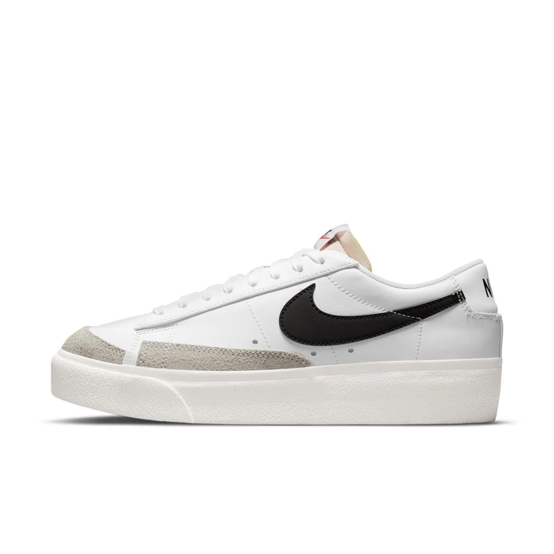 Nike Women's Blazer Low Platform Sneaker, White/Black-Sail-Tea, 5