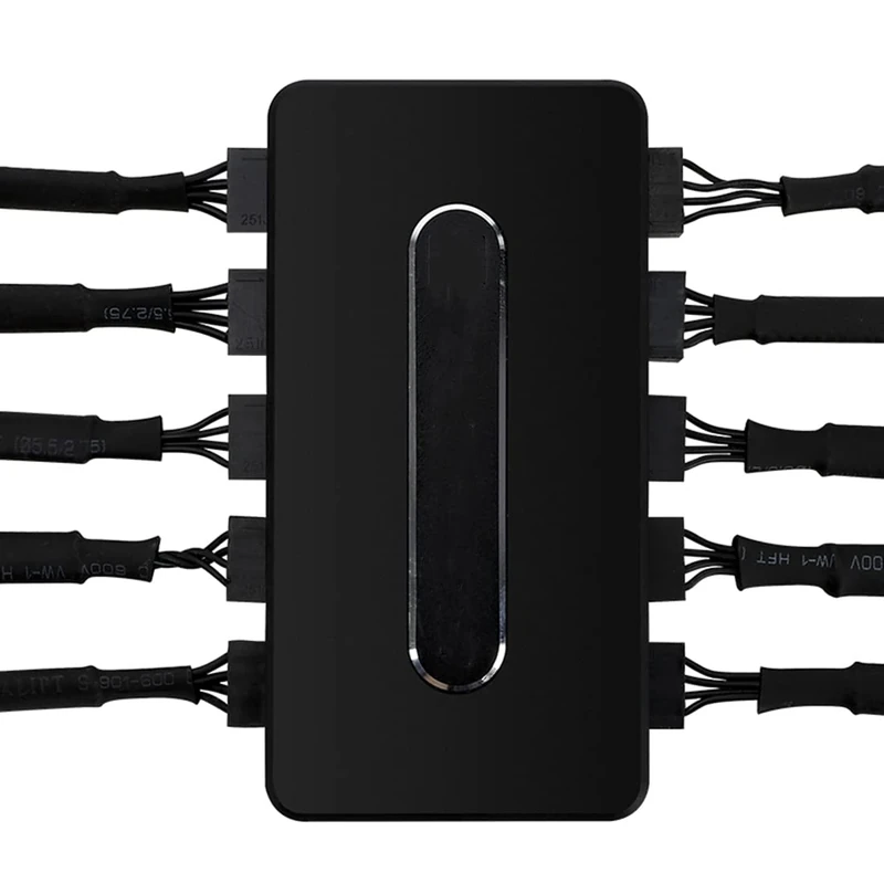 PWM Fan Hub PC Case Fan Controller 4 Pin, Support 10 Computer CPU Fans Splitter (PWM)