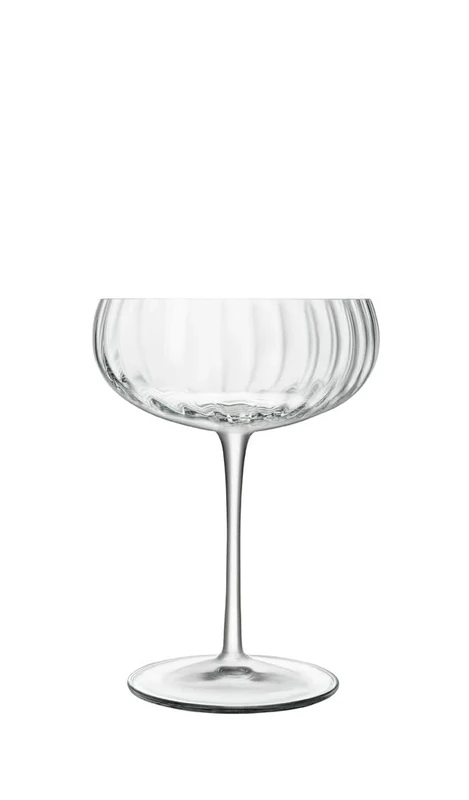Luigi Bormioli Optica Cocktail Glasses 4 Set x 300ml Crystal Glasses, Dishwasher Safe