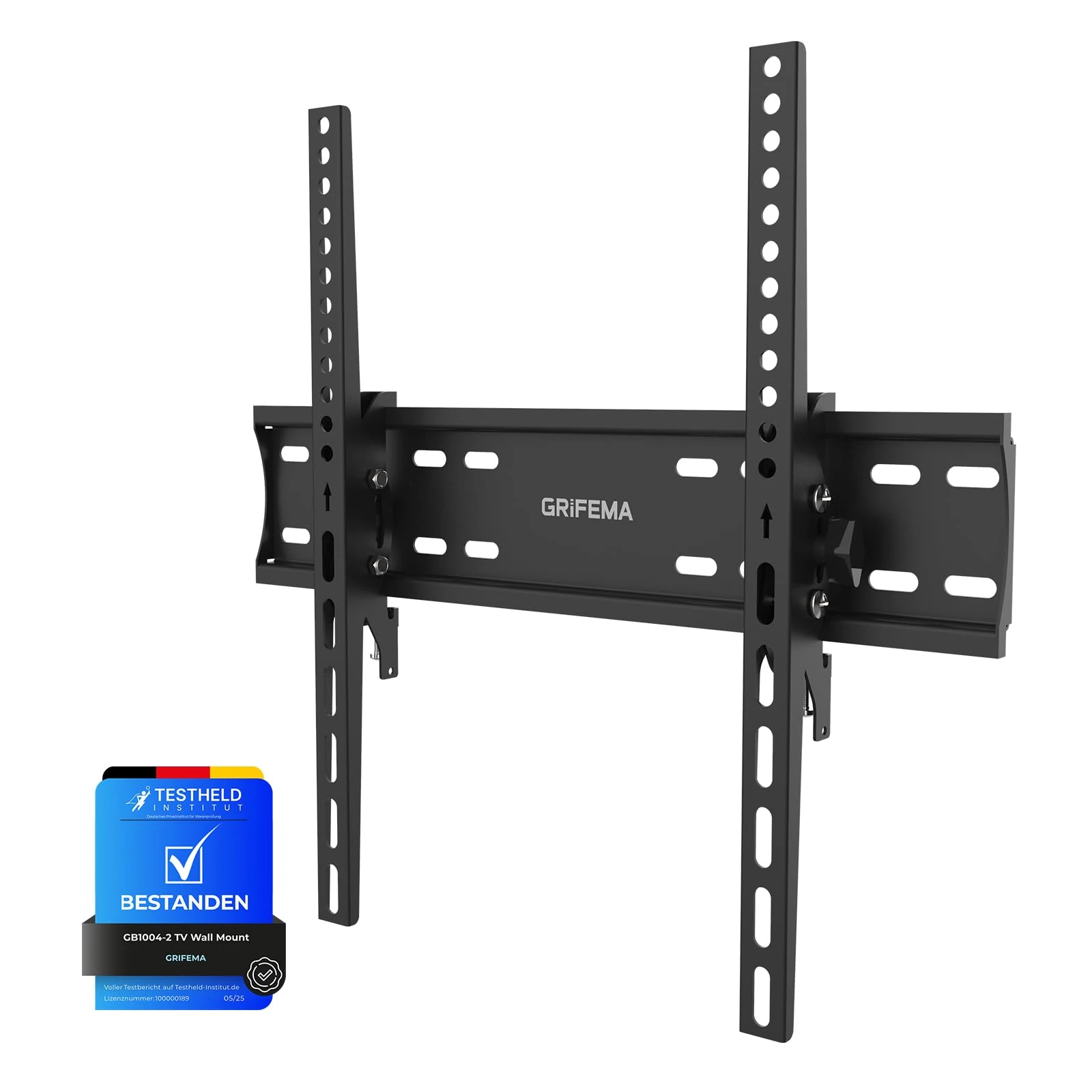 GRIFEMA GB1004-2 TV Wall Bracket for 26-65 inch, up to 50kg, Tilt TV Wall Mount with Spirit Level, Max VESA 400x400mm, Flat and Slim