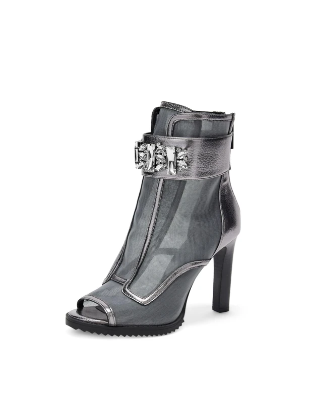 KARL LAGERFELD Paris Women's Blayze Fashion Boot, Silver, 3.5 UK