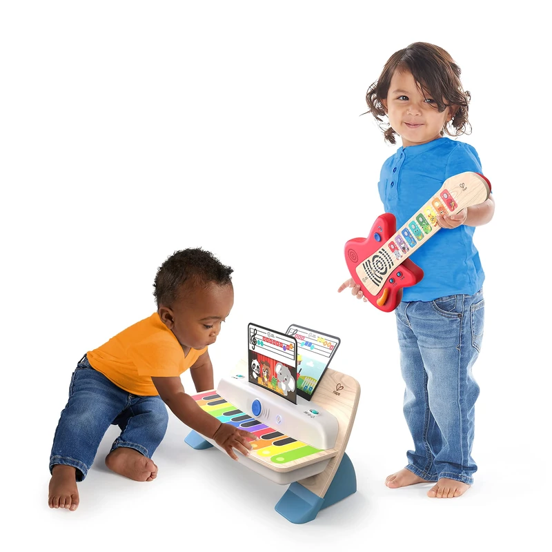Baby Einstein, Together in Tune Piano & Guitar Bundle, Safe Wireless Wooden Musical Toddler Toys, Magic Touch, 6 months+