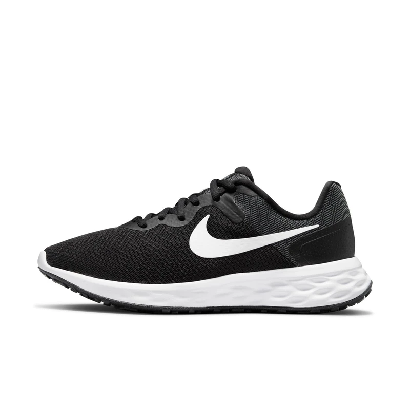 NIKE Women's W Nike Revolution 6 Nn Running Shoe, Black White Dk Smoke Grey Cool Grey, 6 UK