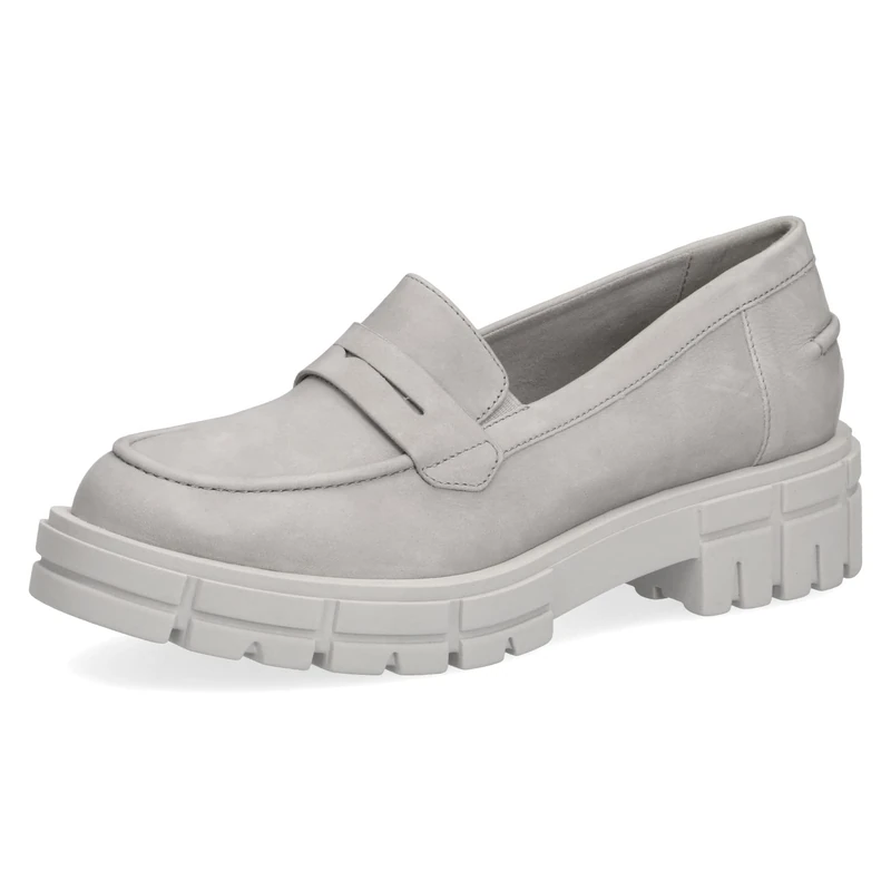 Caprice Women's 9-9-24755-28 Loafer Flat, LT Grey Nubuc, 6 UK