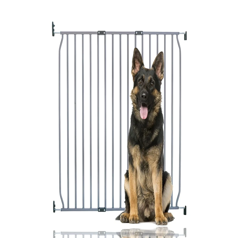Bettacare Extra Tall Eco Screw Fit Pet Gate, Grey, 100cm - 110cm, Extra Tall Gate 100cm in Height, Screw Fitted Dog Gate, Safety Gate for Puppy