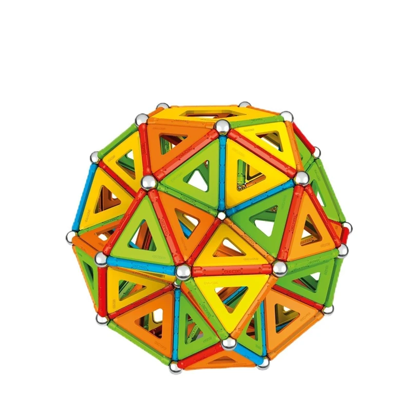 Geomag - Supercolor Magnetic Constructions for Kids, Magnetic Toy Green, Collection 100% Recycled Plastic, 200 Pieces