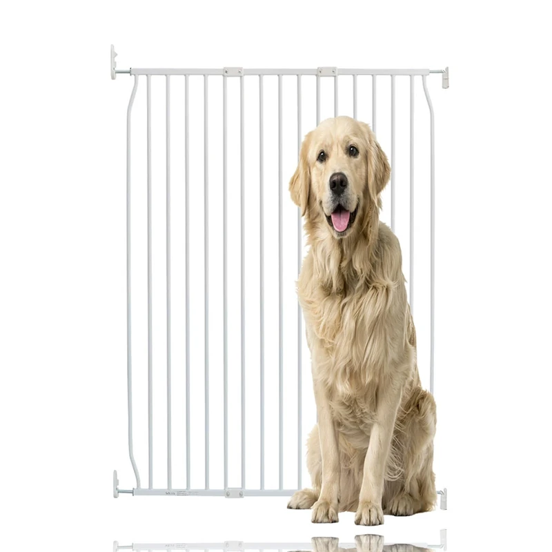 Bettacare Extra Tall Eco Screw Fit Pet Gate, White, 100cm - 110cm, Extra Tall Gate 100cm in Height, Screw Fitted Dog Gate, Safety Gate for Puppy