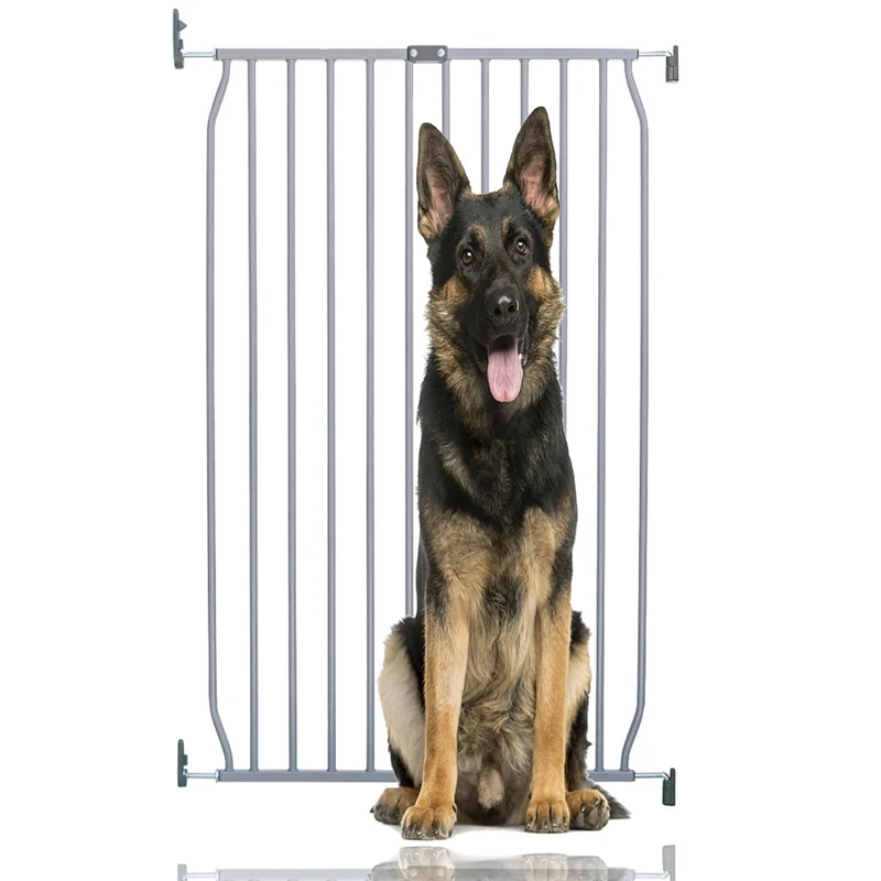 Bettacare Extra Tall Eco Screw Fit Pet Gate, Grey, 70cm - 80cm, Extra Tall Gate 100cm in Height, Screw Fitted Dog Gate, Safety Gate for Puppy