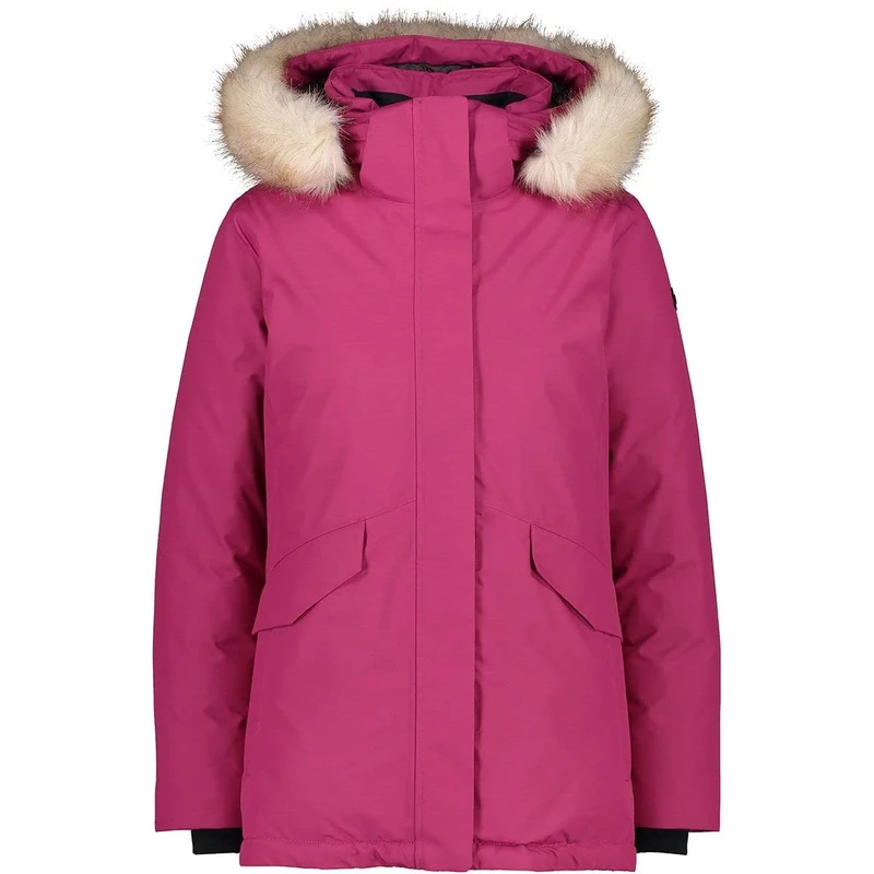 CMP Pongee dobby long parka, Woman, Sangria, 40 - Image 1