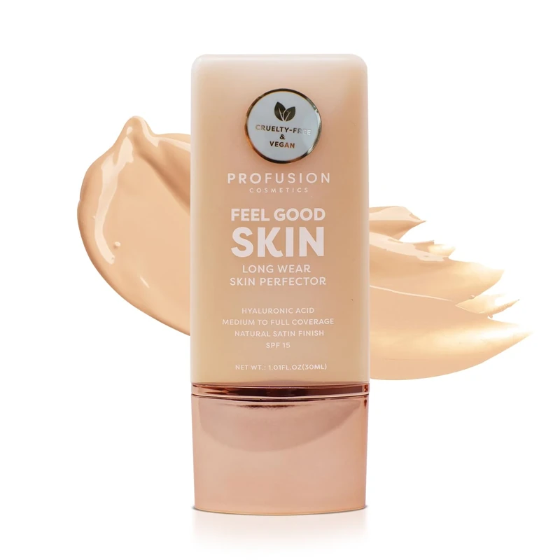 Profusion Cosmetics Lightweight Liquid Foundation for a Flawless and Elegant Radiance, Breathable Makeup for Improves Uneven Skin Tone, Cruelty-Free - Fair 1