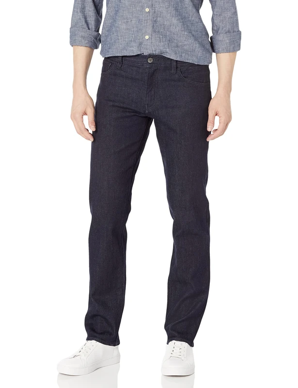 Armani Exchange A|X Men's 5 Pocket Straight Denim Dark Rinse, Indigo Denim/Indigo, 34