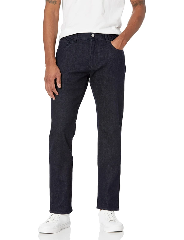 Armani Exchange Men's 5 Pocket Straight Dark Rinse Jeans, Indigo Denim/Indigo, W30