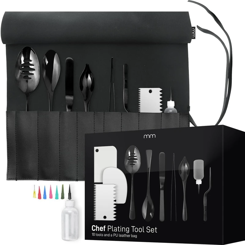Mikamax – mm Chef's Plating Tool Set – Kitchen Chef Cooking Equipment – Culinaire Coating Kit – Plating Kit – 8-Piece Set - Image 1