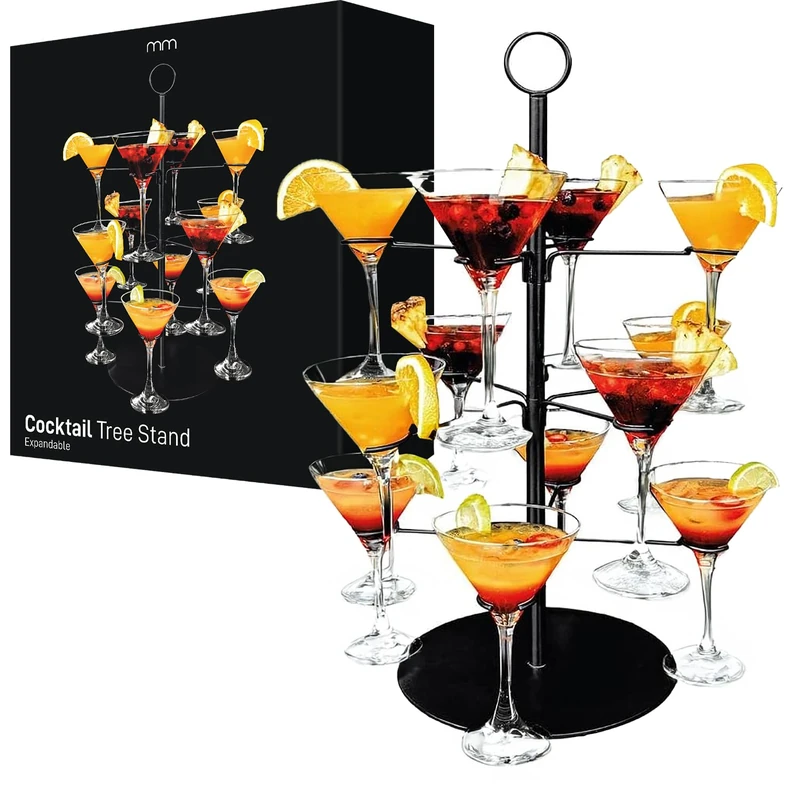 mikamax Cocktail Tree Stand - Expandable - Gin Tree - Champagne Stand - Party Supplies - Cocktail Party - 12 Arms - 55,5 Centimeter - Excluding Glasses - Image 1