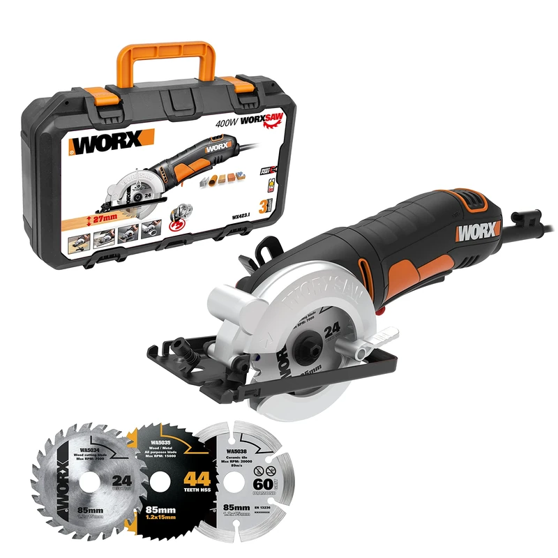 WORX WX423.1 85mm 400W Compact Circular Saw Worx Saw