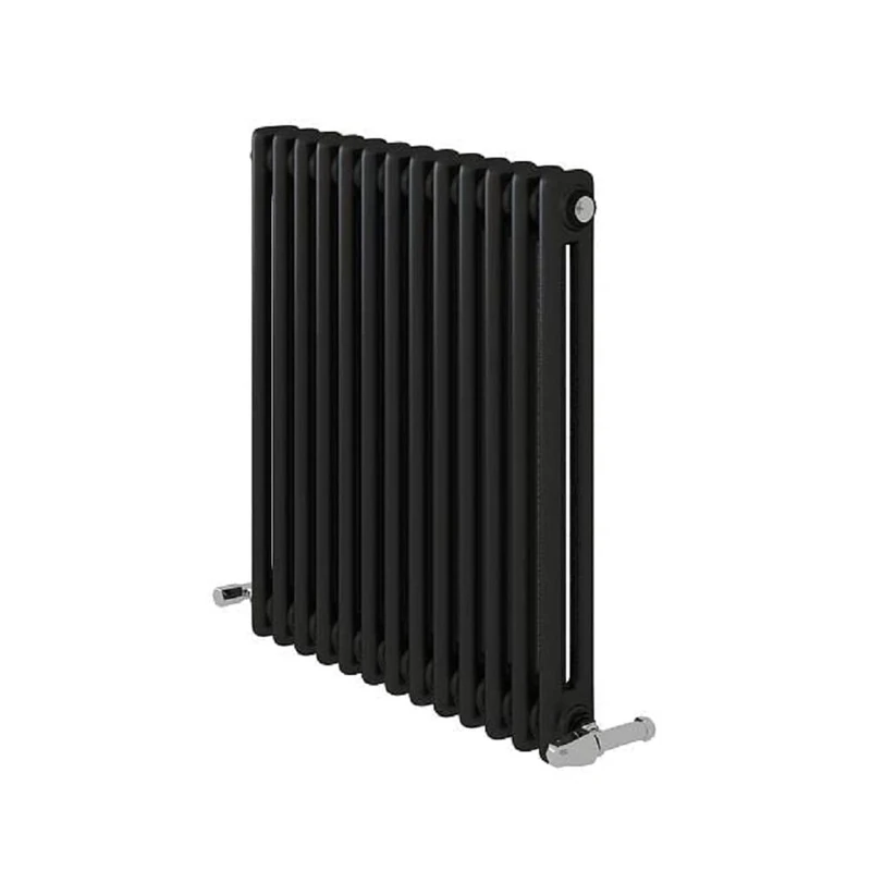 Designer Minimalist Classic Bathroom Matt White Anthracite Grey Two Column Radiator (600x600mm, Anthracite)