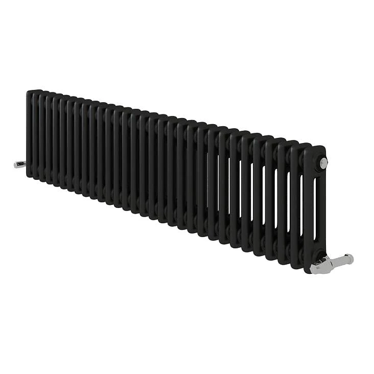 Designer Minimalist Classic Bathroom White Matt Anthracite Grey Two Column Radiator (300x1415mm, Anthracite)