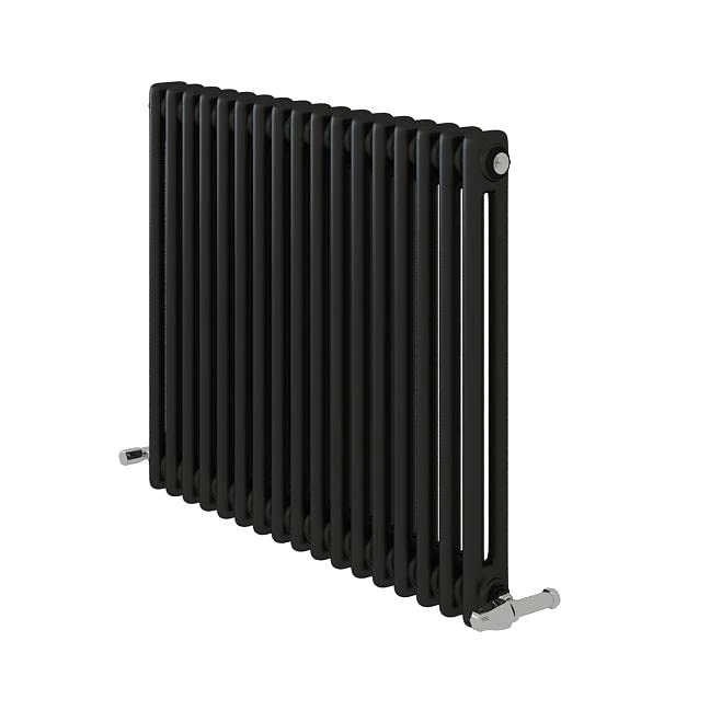 Designer Minimalist Classic Bathroom Matt White Anthracite Grey Two Column Radiator (600x800mm, Anthracite)