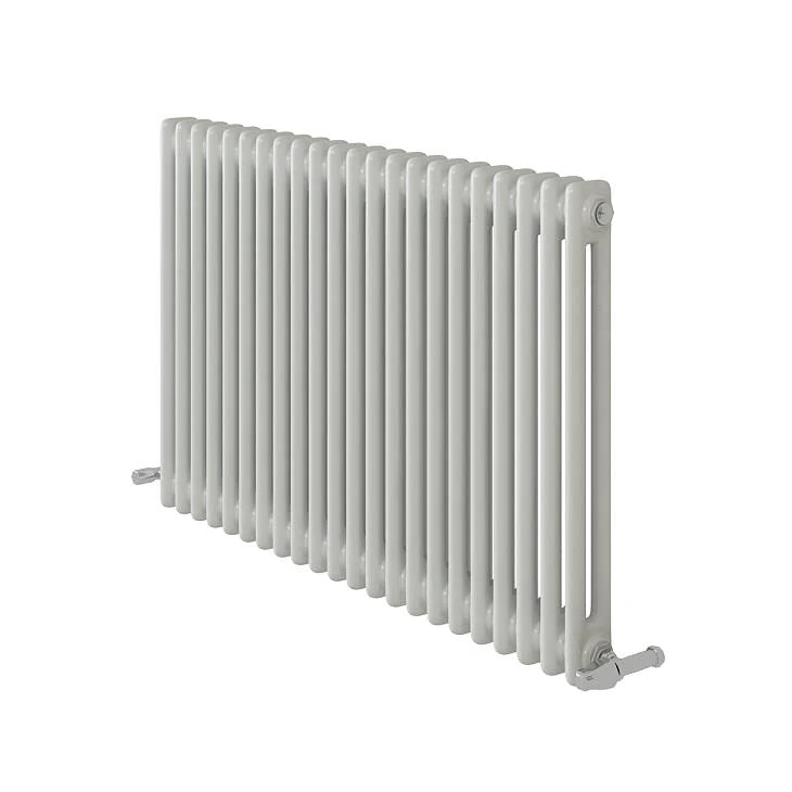 Designer Minimalist Classic Bathroom Matt White Anthracite Grey Two Column Radiator (600x1010mm, White)