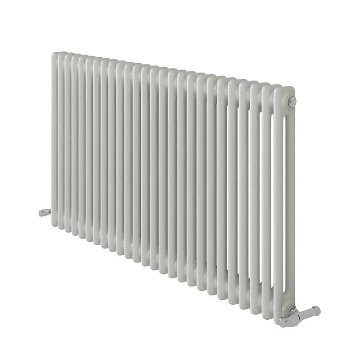 Designer Minimalist Classic Bathroom Matt White Anthracite Grey Two Column Radiator (600x1190mm, White)