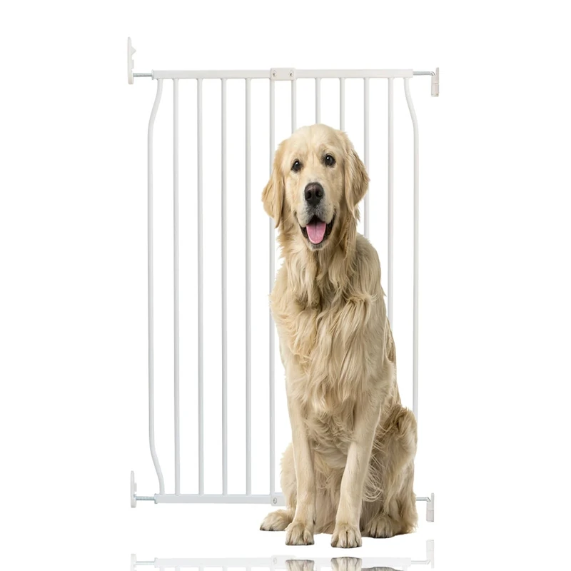 Bettacare Extra Tall Eco Screw Fit Pet Gate, White, 70cm - 80cm, Extra Tall Gate 100cm in Height, Screw Fitted Dog Gate, Safety Gate for Puppy