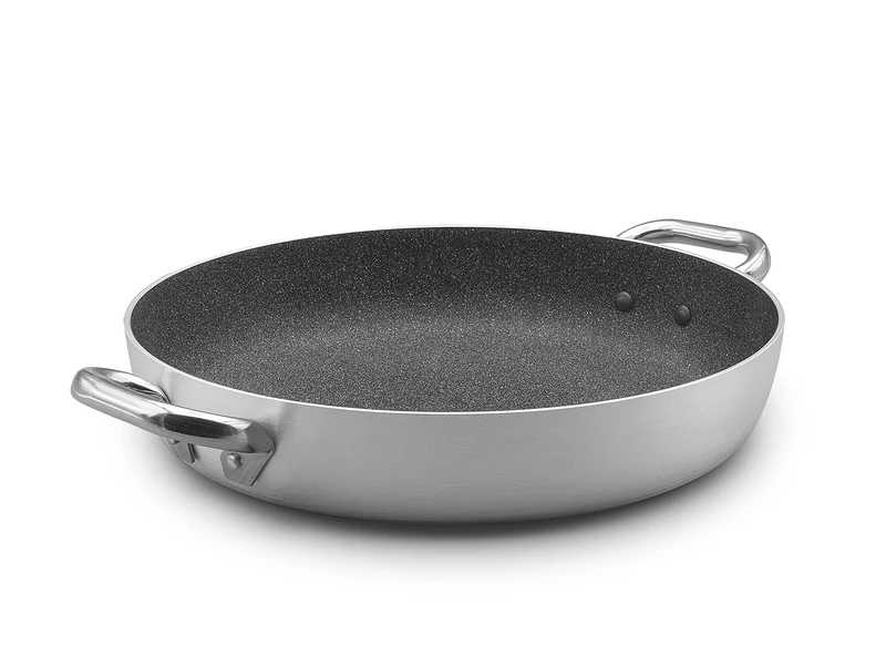 Pentole Agnelli ALSA110G32 Shark Skin Induction, Frying Pan, Non Stick with 2 Stainless Steel Handles, 32 cm