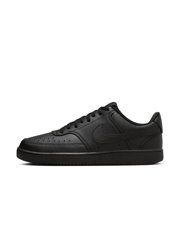 NIKE Men's Court Vision Low Next Nature Sneaker, Black/Black/Black, 9.5