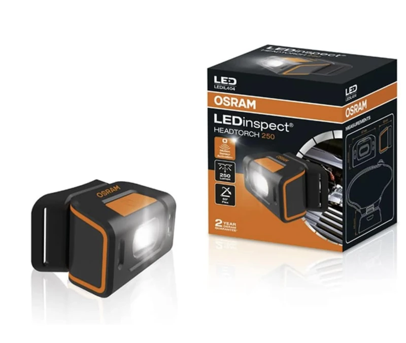 OSRAM LEDinspect HEADTORCH250, LED inspection light, rechargeable LED head torch, LED head torch with motion sensors