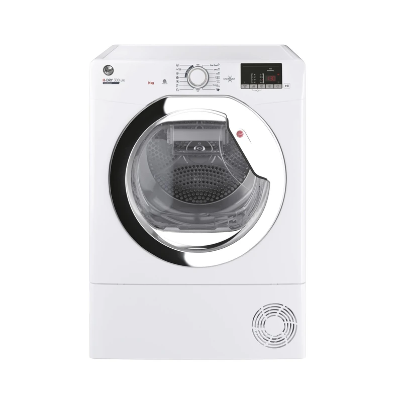Hoover HLEC9DCE H-Dry 300 9kg Condenser Tumble Dryer Aquavision, White, Freestanding, Sensor dry, NFC