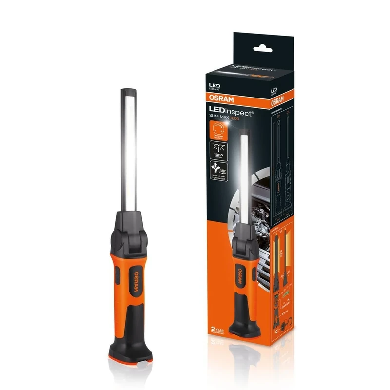 OSRAM LEDIL410 LEDinspect MAX1000, Slim Inspection, 6000K, Rechargeable LED Work Light, Magnetic, Bendable, incl. Hooks
