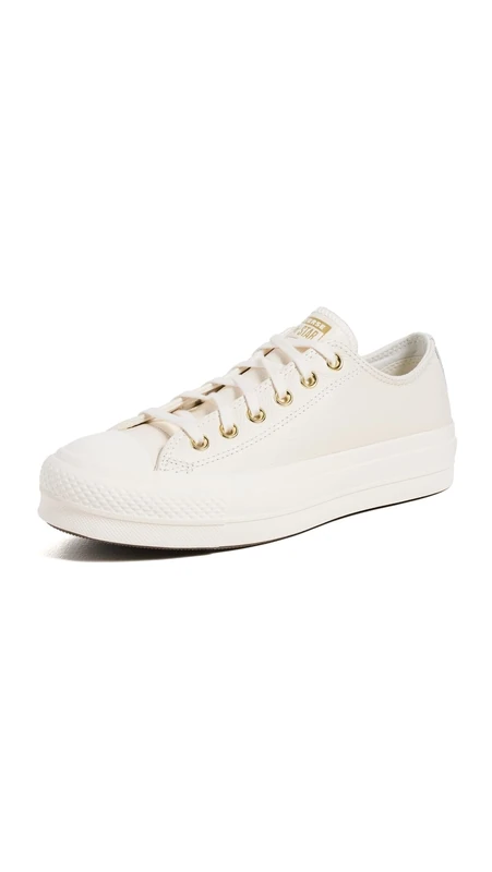 Converse Women's Chuck Taylor All Star Lift Gymnastics Shoe, White/Black/White, 12 UK