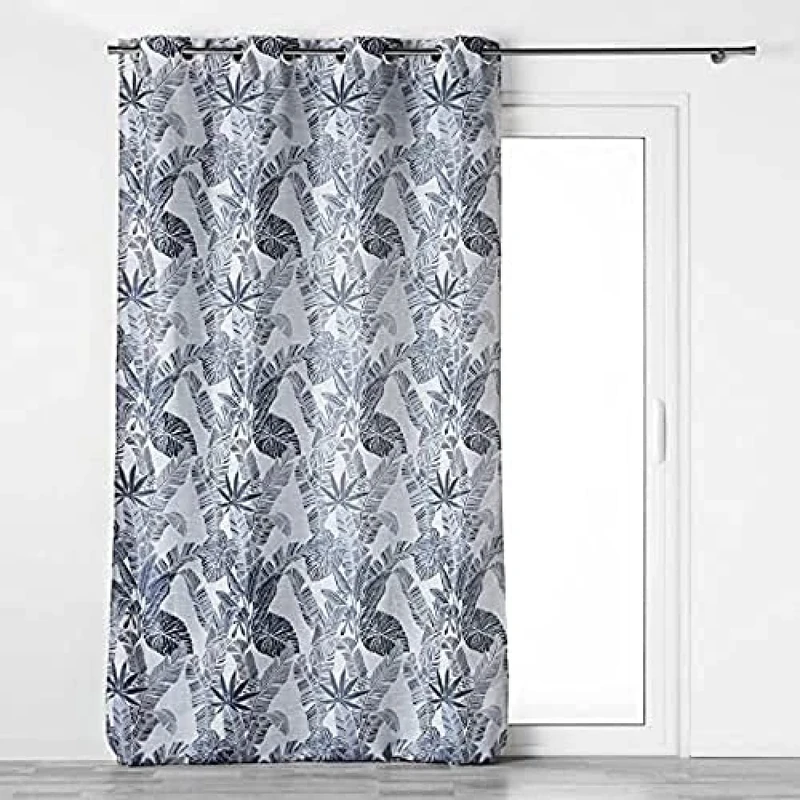 Douceur d'Interieur 140 x 260 cm Eyelet Curtains, Blue