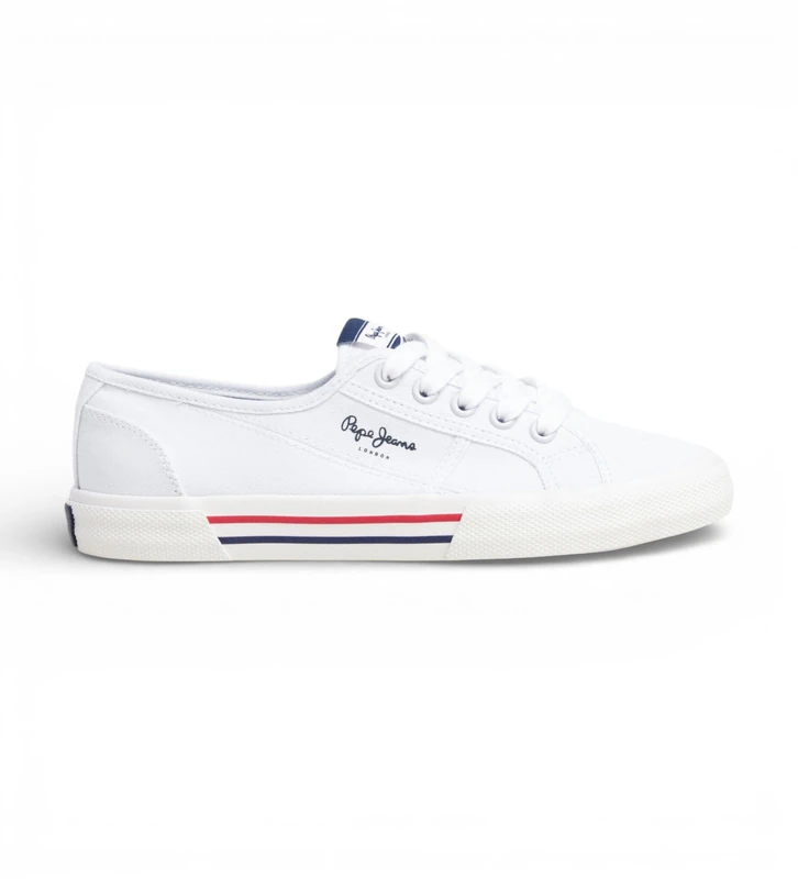 Pepe Jeans Women's Brady Basic W Sneak, White (White), 8