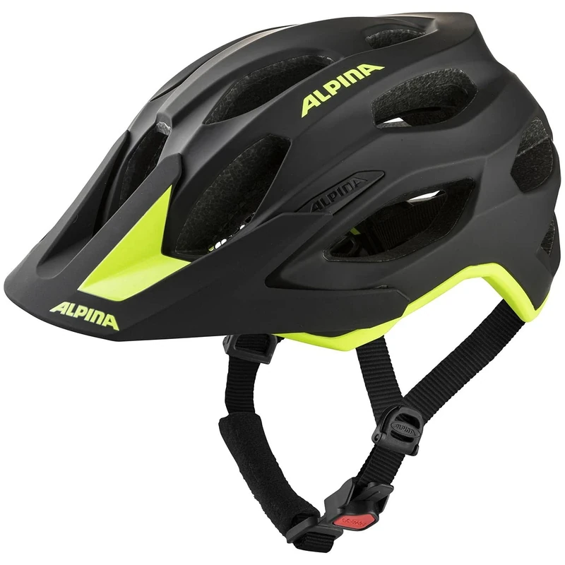 ALPINA Unisex - Adults, CARAPAX 2.0 Bike helmet, black-neon yellow matt, 57-62 cm