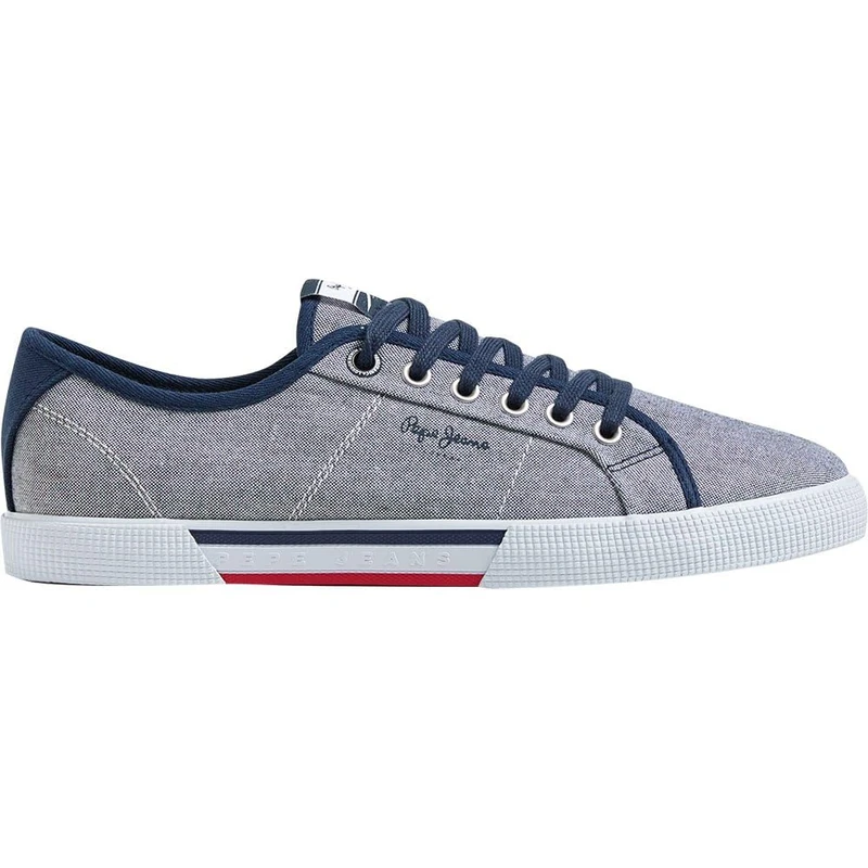 Pepe Jeans Men's Brady Men Chambray Sneak, Blue (Chambray Blue), 42 - Image 1