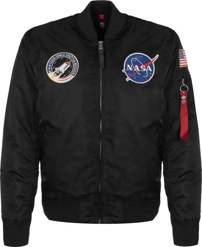 Alpha Industries MA-1 VF NASA LP Bomber Jacket for Men Black
