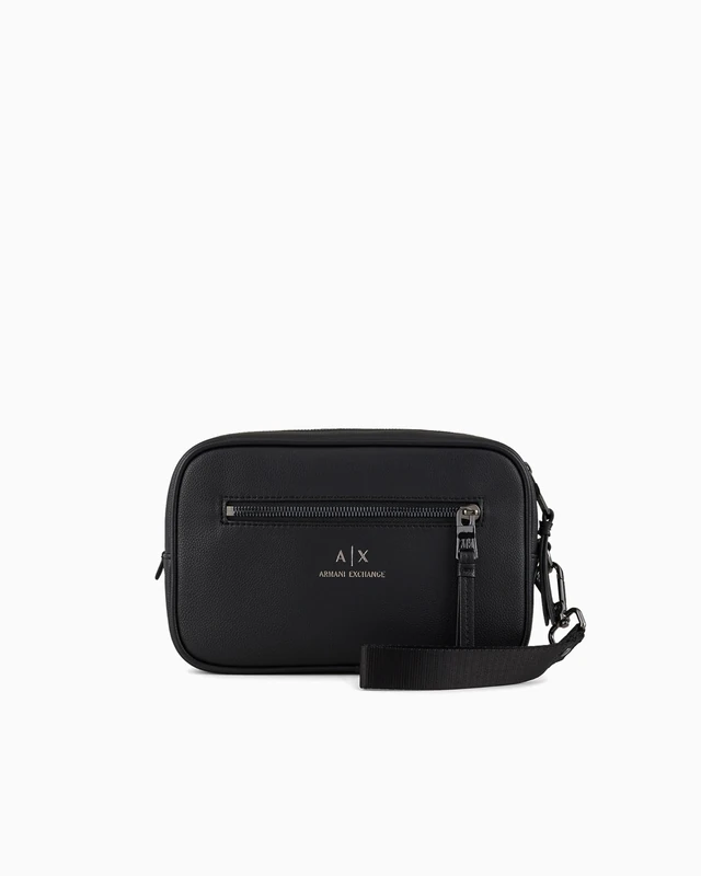ARMANI EXCHANGE Men's Clutch Bag 958446CC830 Black, Black, Taglia Unica, Faux Leather Travel Bag